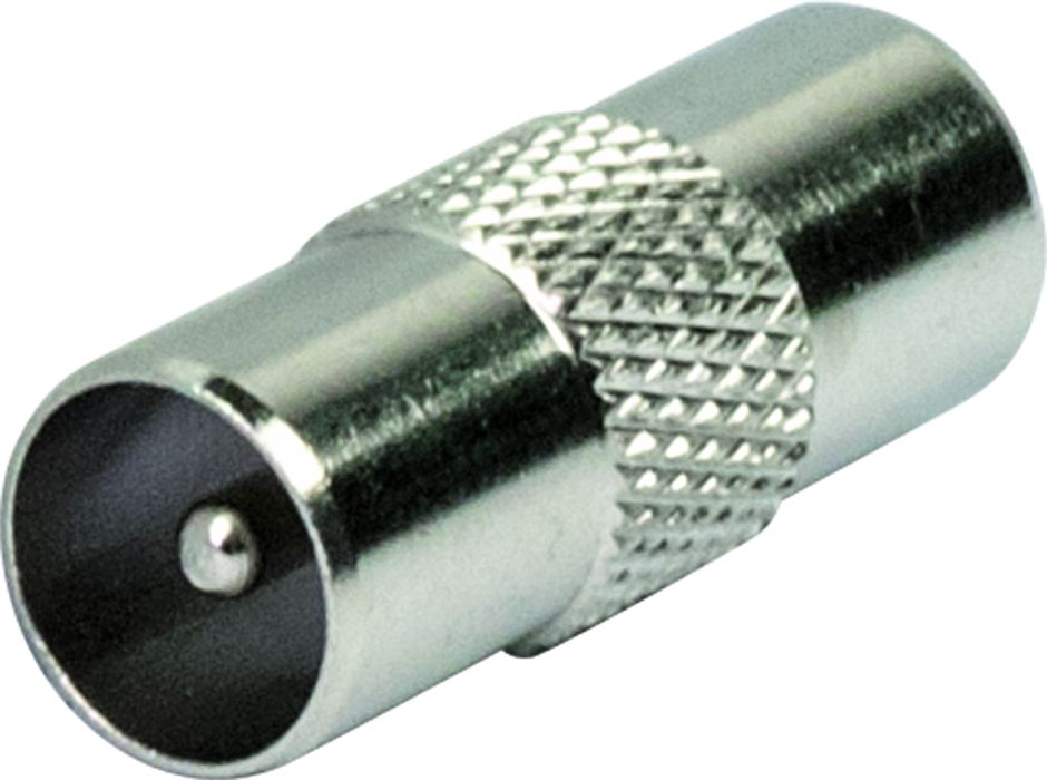 Schwaiger Koaxial Adapter UEST8025 531 silber, 1x IEC Stecker / 1x IEC Stecker