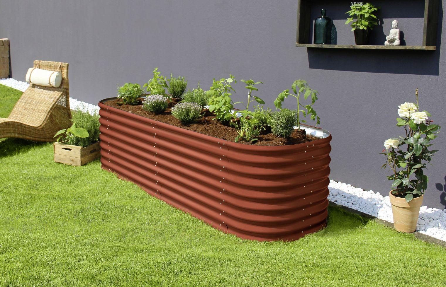 Vitavia Erweiterung Stretched zu Hochbeet 630 80 x 63 cm rubin