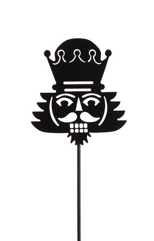 TrendLine Deko Eisen Figurenstecker Nussknacker 35 x 0,5 x 7,5 cm schwarz GLO660173398