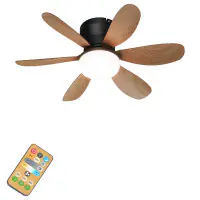 LED-Deckenventilator Chic holz dimmbar Ø 51 cm