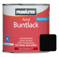 Primaster Acryl Buntlack RAL 9005 375 ml tiefschwarz seidenmatt