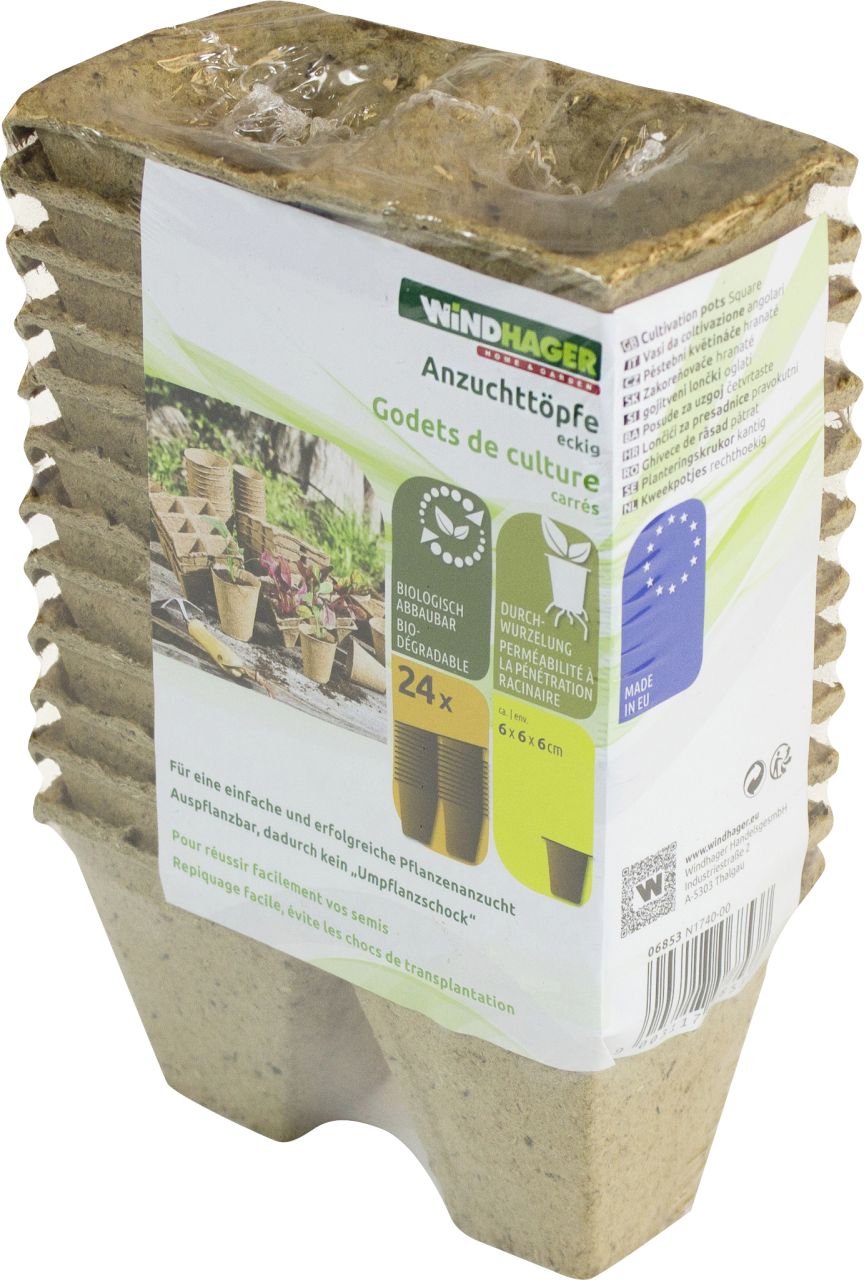 Windhager Anzuchttöpfe 12 x 6 cm, 24 Stück GLO688100751