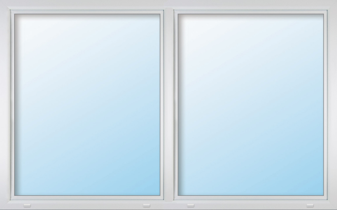Meeth Kunststofffenster 130 x 105 cm 2-flg. Dreh/Dreh-Kipp Stulppfosten weiß