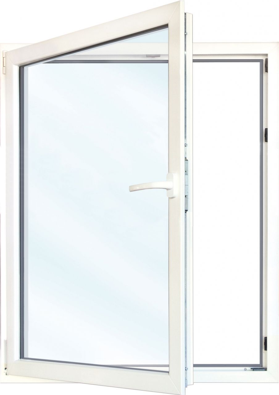 Meeth Fenster 100 x 85 cm DIN links 1 flügelig Dreh-Kipp weiß/ titan