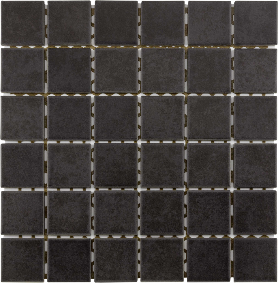 Mosaikfliese Maxi 30 x 30 cm anthrazit Steinmaß: ca. 4,7 x 4,7 cm