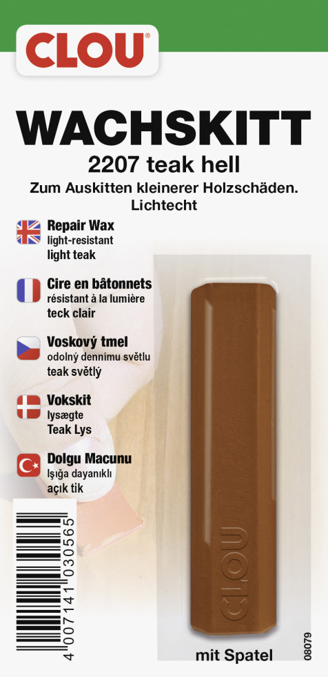 Clou Wachskitt teak hell