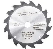 TrendLine HM-Kreissägeblatt Ø 160 mm, Bohrung Ø 20 mm