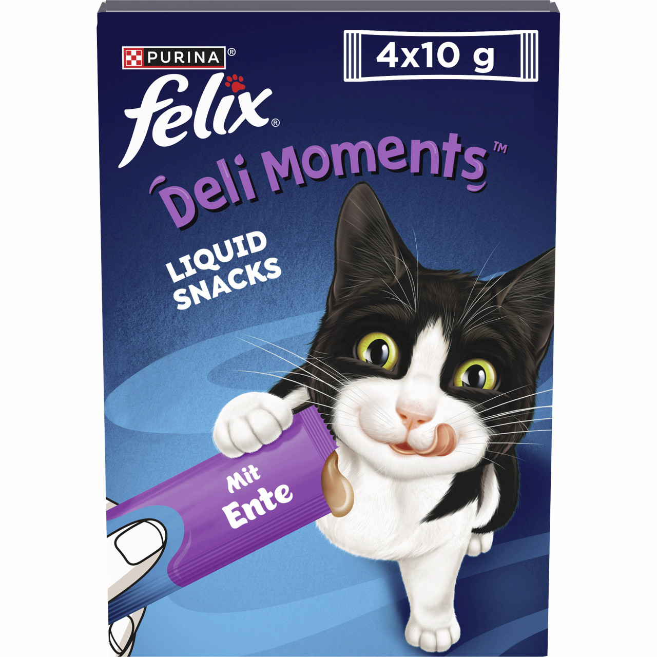 Felix Deli Moments Katzensnack Adult 4 x 10 g Ente
