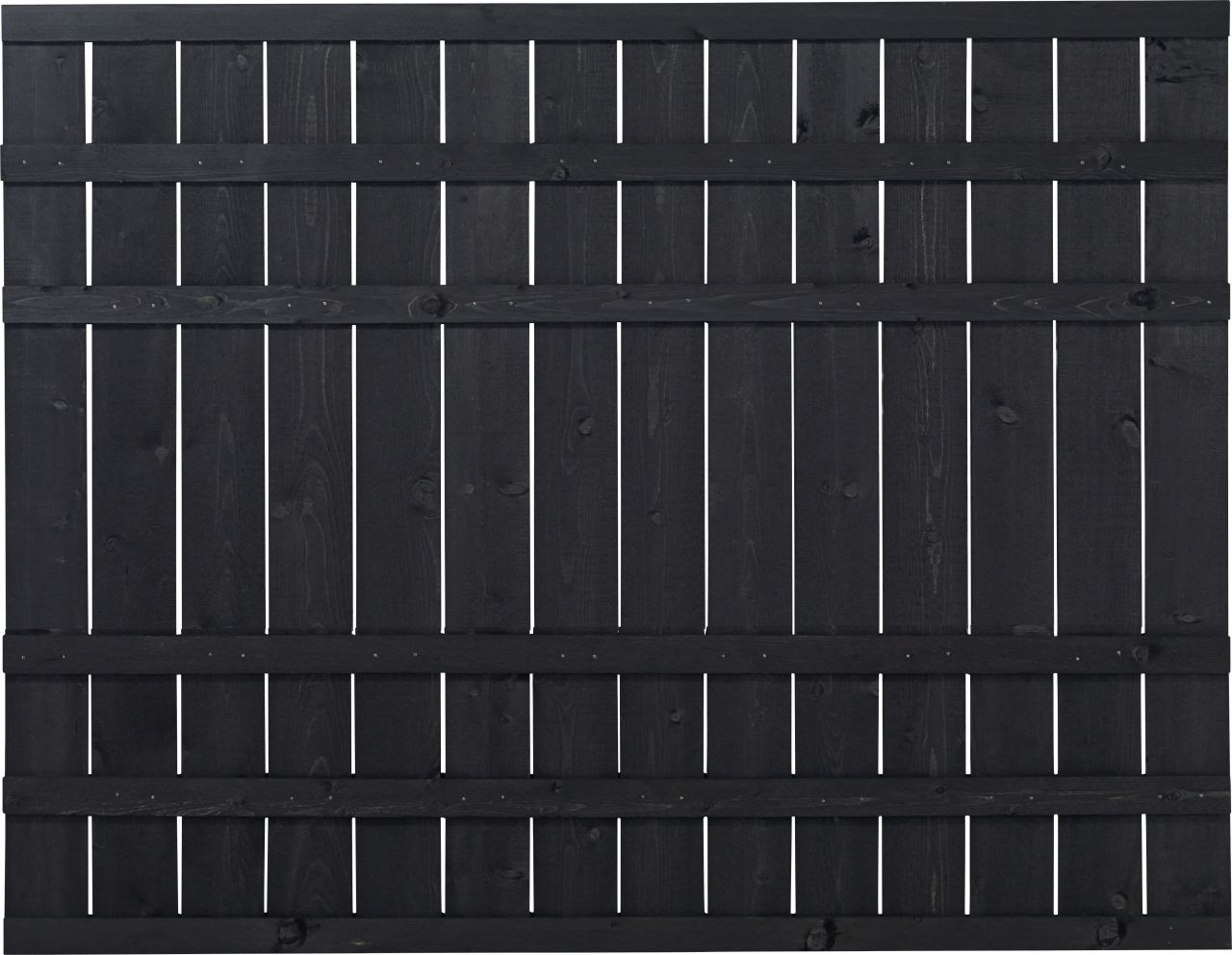 Plus Zaunelement Rustik 180 x 138 cm schwarz