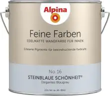 Alpina Feine Farben No. 16 Steinblaue Schönheit 2,5 L elegantes blaugrau edelmatt