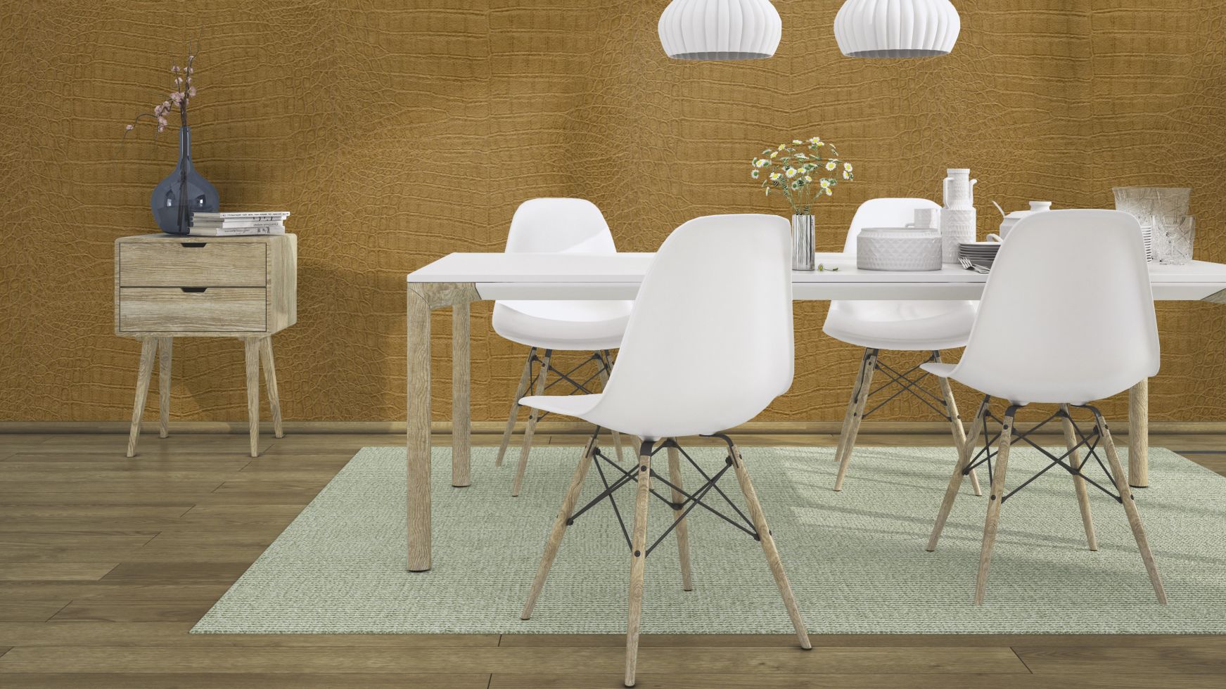 Rasch Vliestapete 751369 GoldGold metallic Muster & Motive 10,05 m x 0