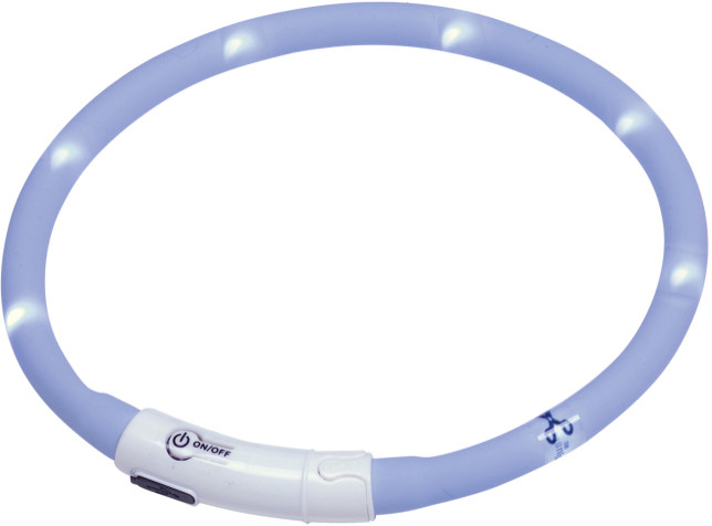 Nobby LED Leuchthalsband Puppy hellblau für Welpen mit kurzem Fell GLO689306558