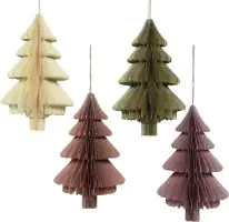 Kaemingk Weihnachtshänger Baum aus Papier 15 cm