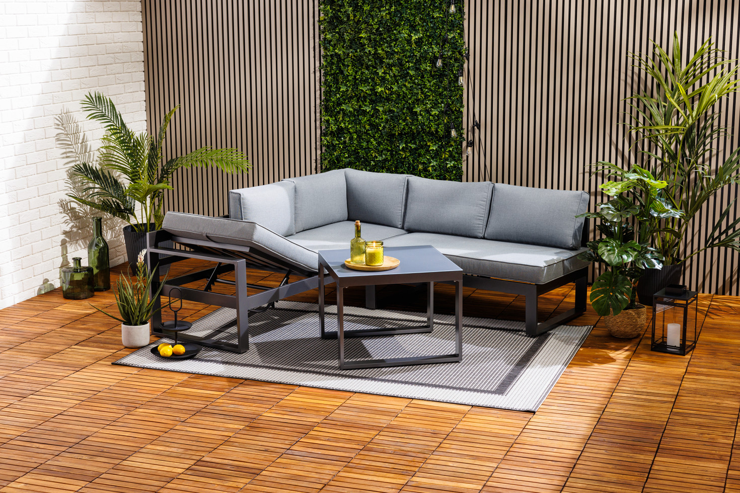 Primaster GartenmöbelSet Limoncello Aluminium mit verstellbarem