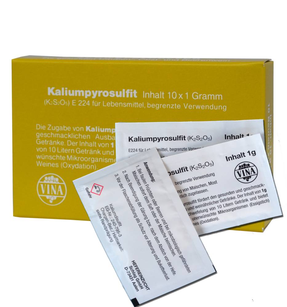 Vina Kaliumpyrosulfit 10 x 1 g GLO692502245