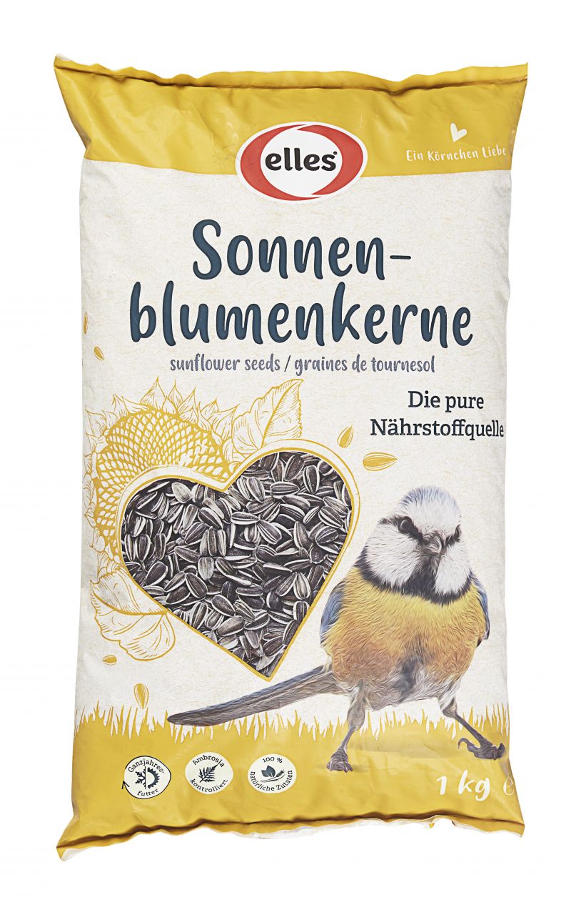 Elles Wildvogelfutter Sonnenblumenkerne 1 kg GLO629100178