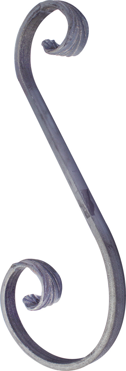Alberts S-Schnörkel 110 x 270 mm Stahl roh GLO763242190