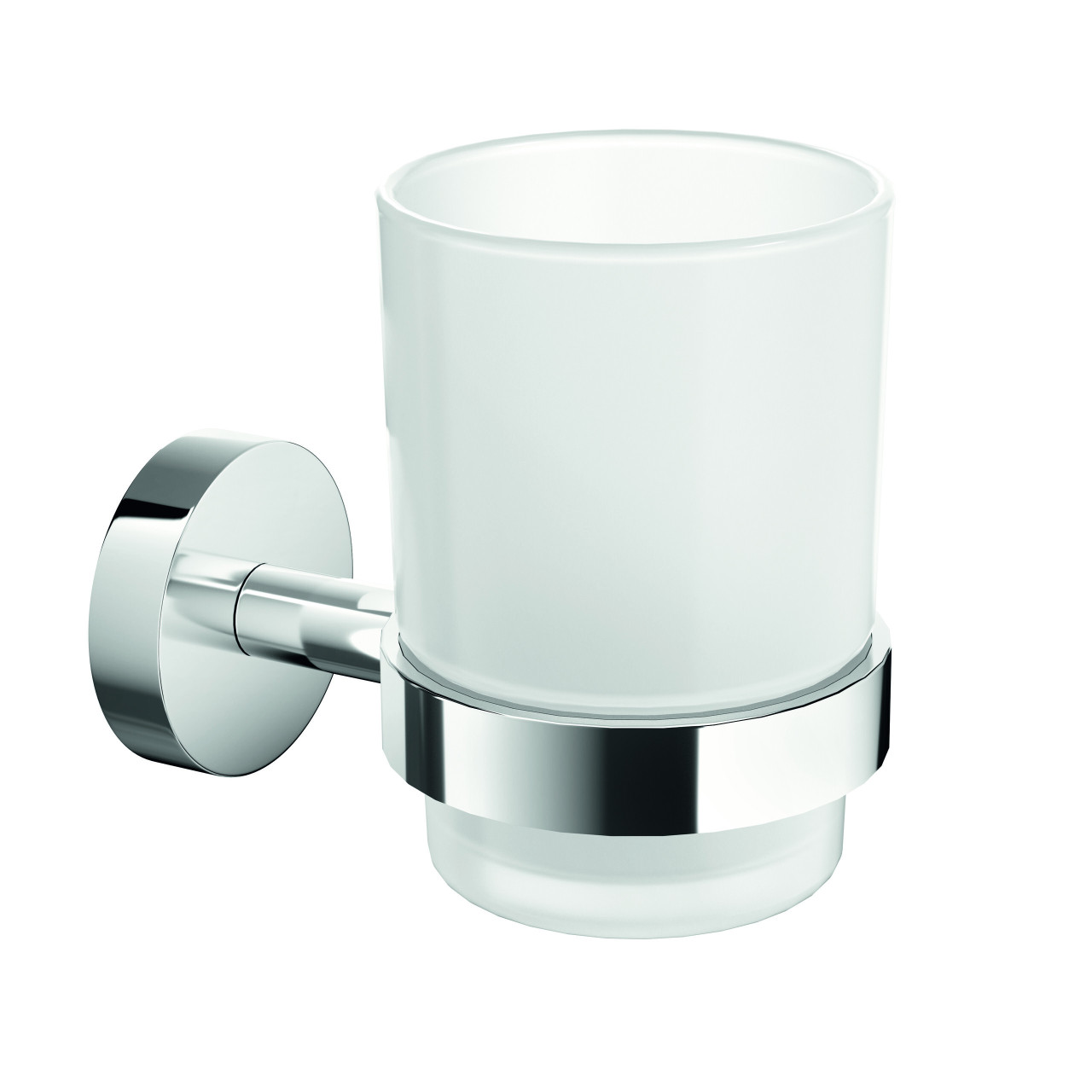 tesa Smooz Zahnputzbecher zum Hängen chrom satiniertes Glas
