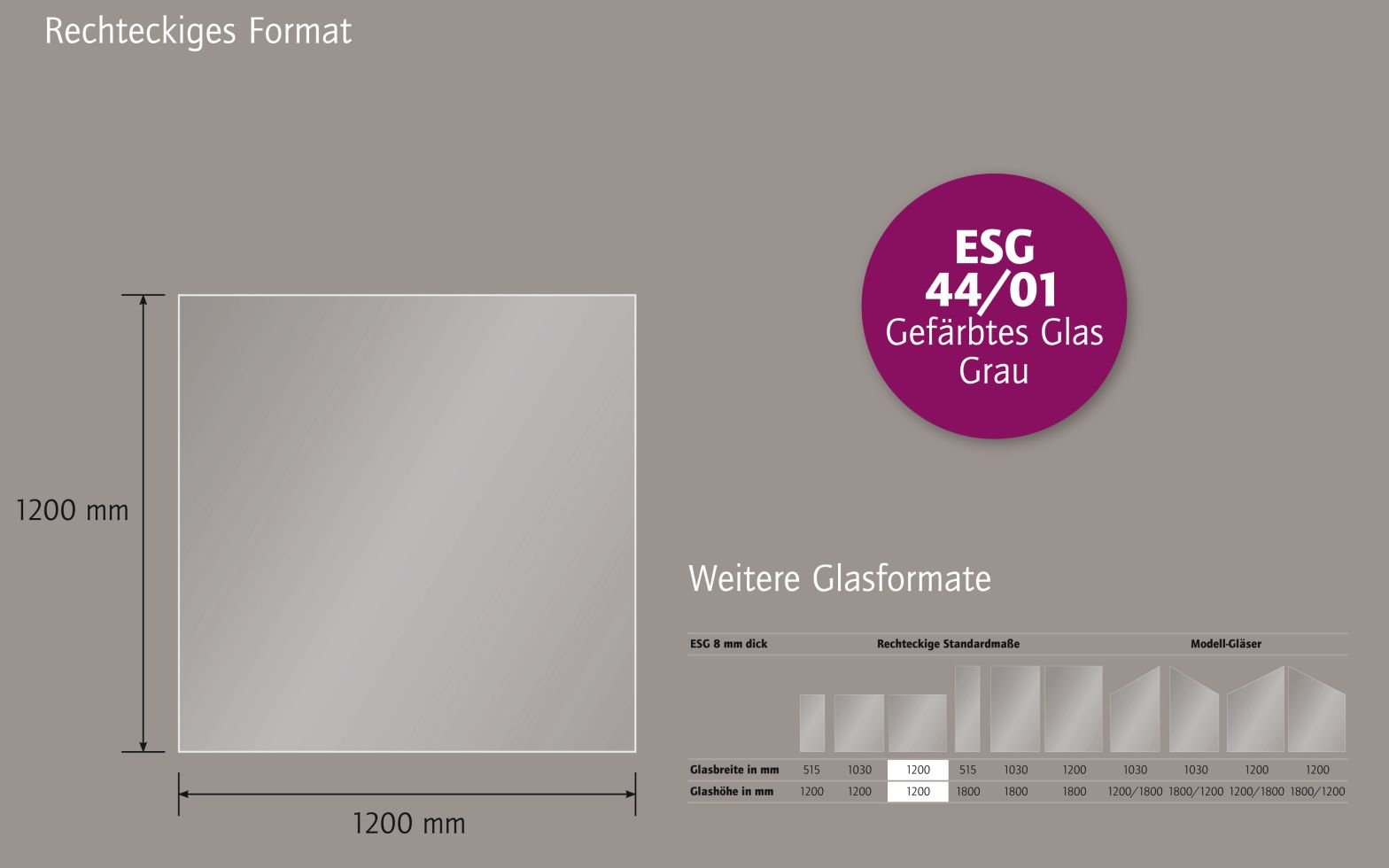 WENKO Glasrückwand Spritzschutz Grau 60x70cm - Gehärtetes Glas Für Küchenrückwand