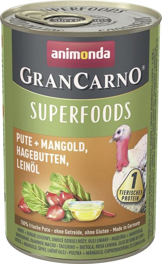 Animonda Gran Carno Hundefutter Superfood Pute 400 g GLO629307177