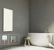 Bella Jolly Infrarot Glasheizkörper 55x70 cm 500 Watt weiß