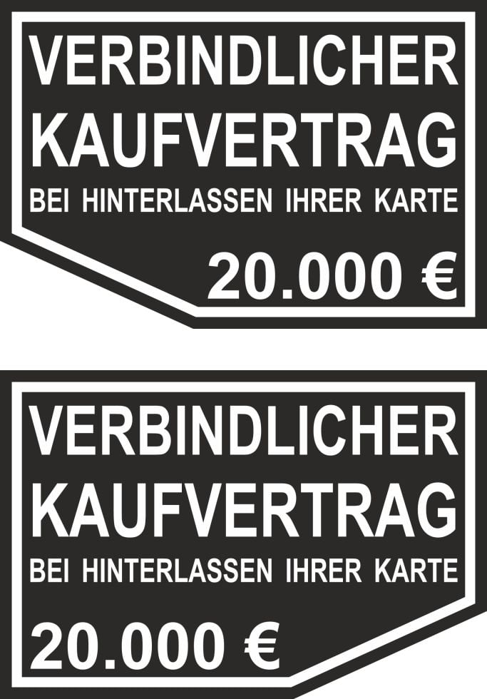 Hermann Schütz Aufkleber Verbindlicher Kaufvertrag 2er-Set rechts/links GLO680201230