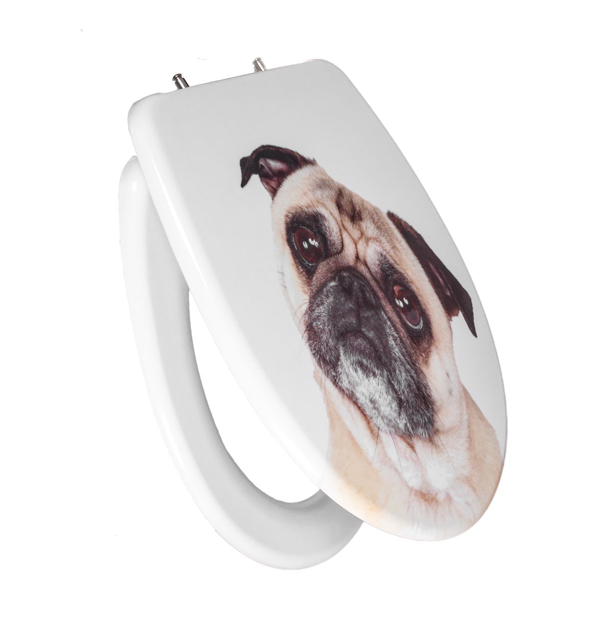 Primaster WC-Sitz mit Absenkautomatik Mops weiß