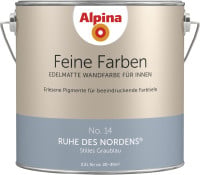 Alpina Feine Farben Wandfarbe No. 14 Ruhe des Nordens - stilles graublau 2,5 L