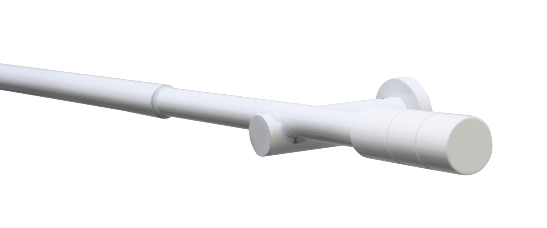 Gardinia Gardinenstangen-Set Kreta 1-Lauf Ø 16-19 mm weiß 190 cm - 340 cm