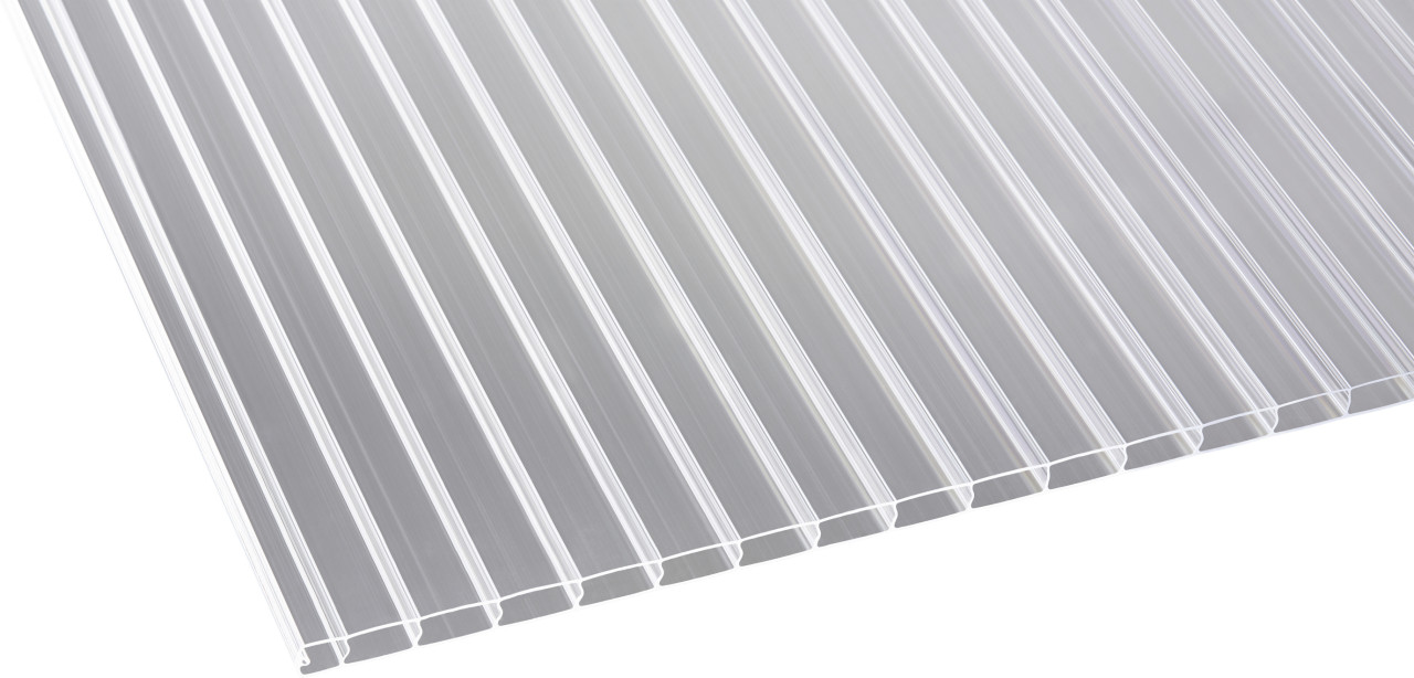 Gutta Polycarbonat-Doppelstegplatte Dual Estetics 250 x 98 cm 16 mm klar