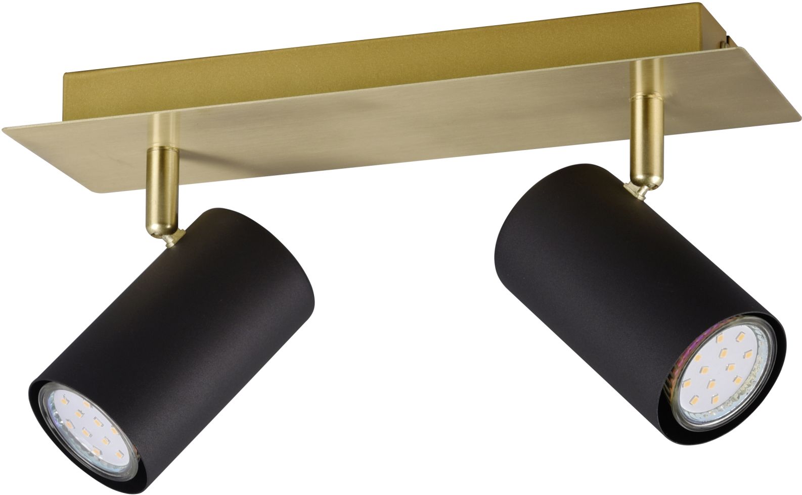 Faretto da soffitto Marley, ottone antico, a 2 luci