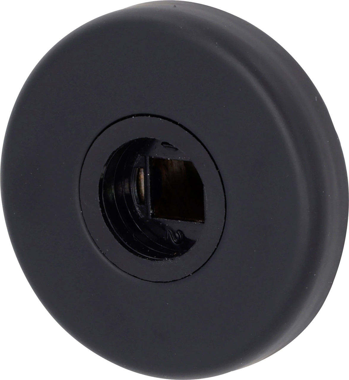 Alpertec Drückerrosette Edelstahl schwarz lackiert Ø 52 mm 2 Stück