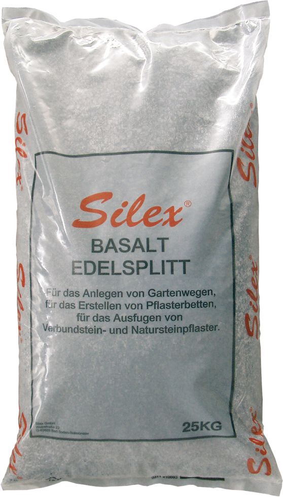 Edelsplitt Basalt 2 5 mm grau/schwarz 25 kg kaufen Globus Baumarkt