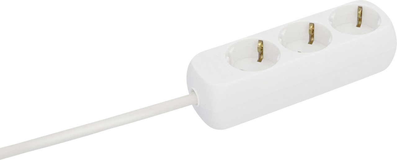 Unitec Steckdosenleiste 3-fach 5m mit Berührungsschutz, weiß