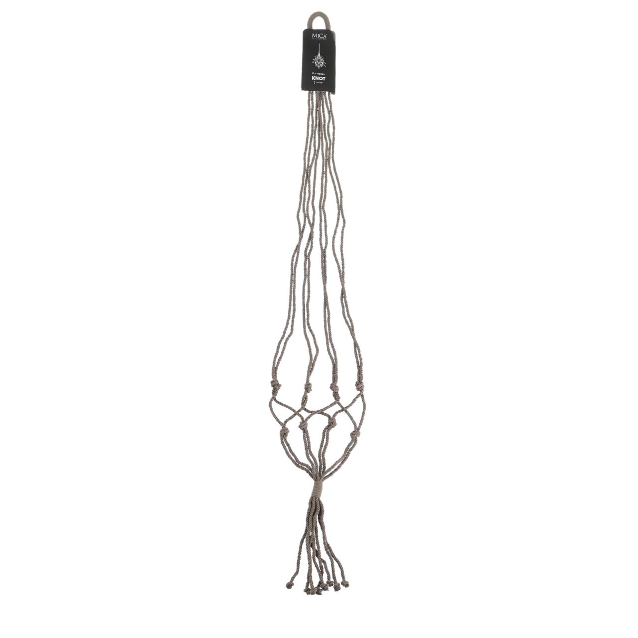 Mica Decorations Mica Topfhalter Knot hängend taupe 140 x 15 cm GLO692371231