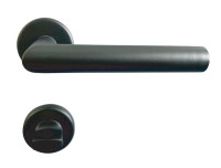 TrendLine WC-Türgriff-Garnitur BB Edelstahl schwarz Ø 49,1 mm