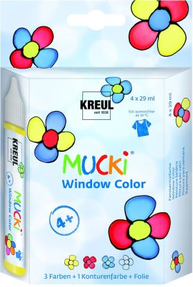 Peinture Pour Fenêtre KREUL Mucki Window Color Vert Clair 29 Ml - Lavable, Sans Gluten, Pour Enfants Dès 4 Ans