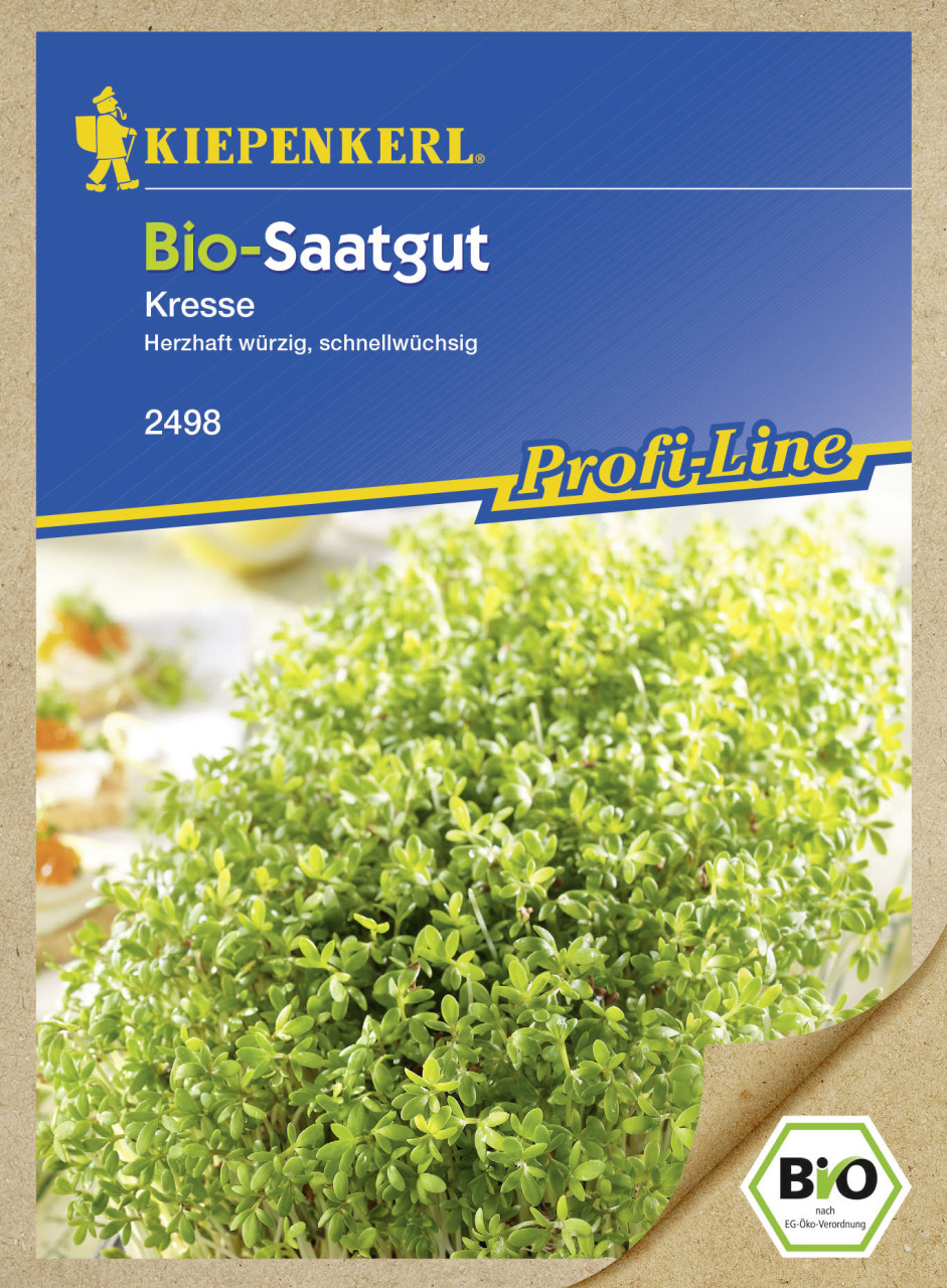 Kiepenkerl Bio-Saatgut Gartenkresse Lepidium sativum, Inhalt: ca. 1,5 m² GLO693106985
