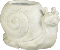 Mica Decorations Blumentopf Magnesium Schnecke beige 30 x 20 cm