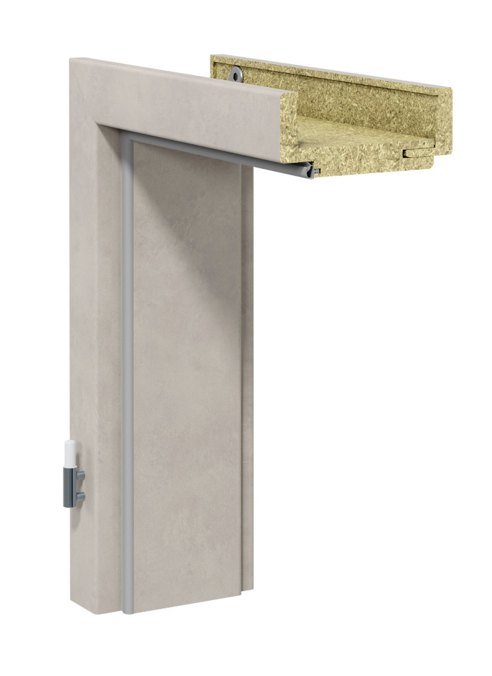 GetaDoor Zarge CPL Semento 73,5 cm DIN rechts