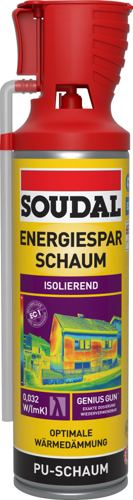 Soudal 1K Energiesparschaum Genius Gun 500 ml