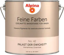 Alpina Feine Farben Wandfarbe No. 42 Palast der Ewigkeit - vornehmes graurosa 2,5 L