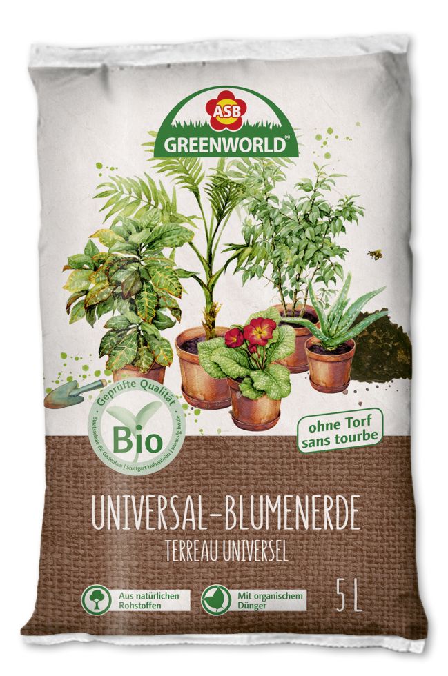 ASB Greenworld Bio Blumenerde Torffrei 5 L kaufen Globus Baumarkt