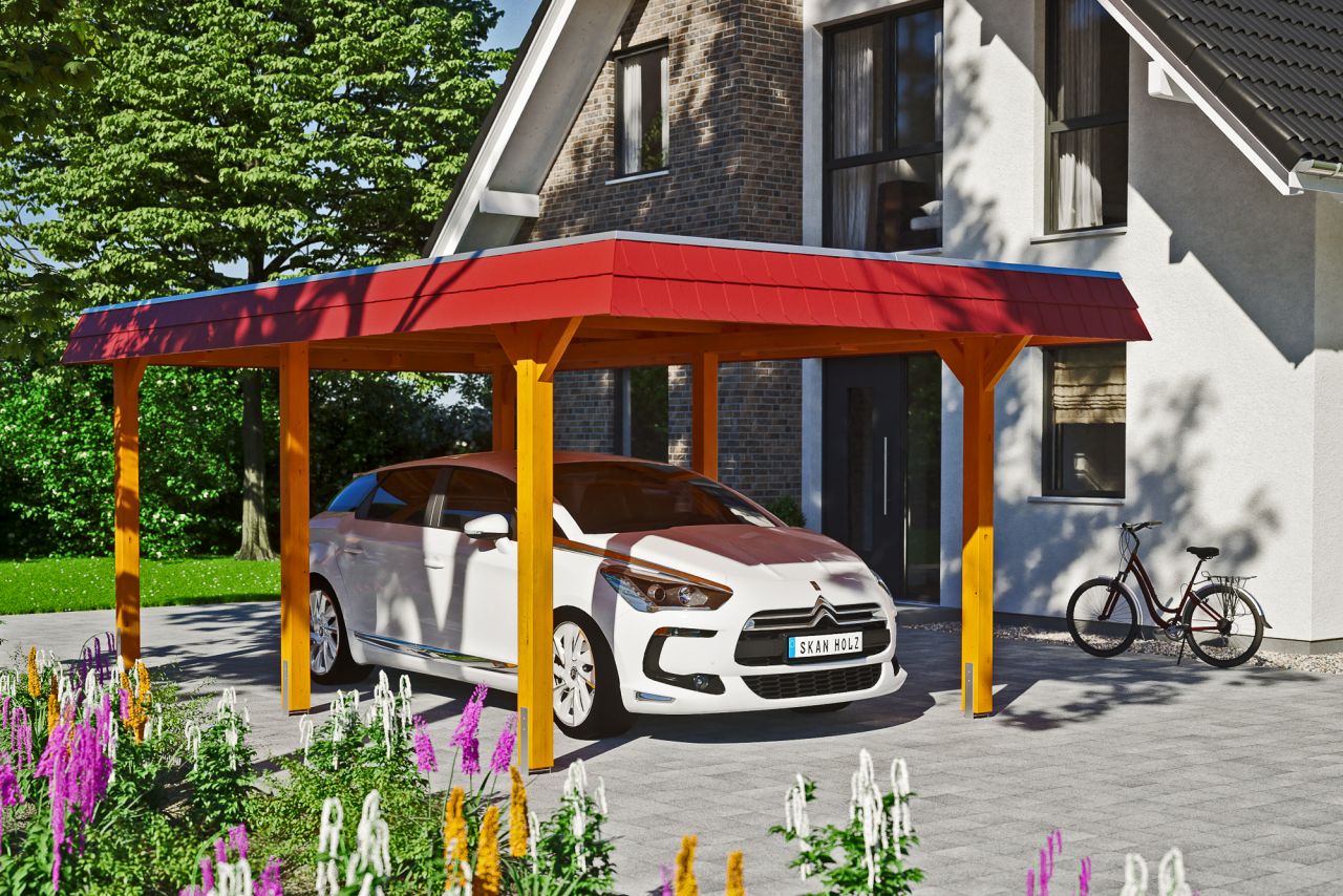 SkanHolz SKAN HOLZ Carport Wendland 362 x 628 cm mit Aluminiumdach GLO784206080