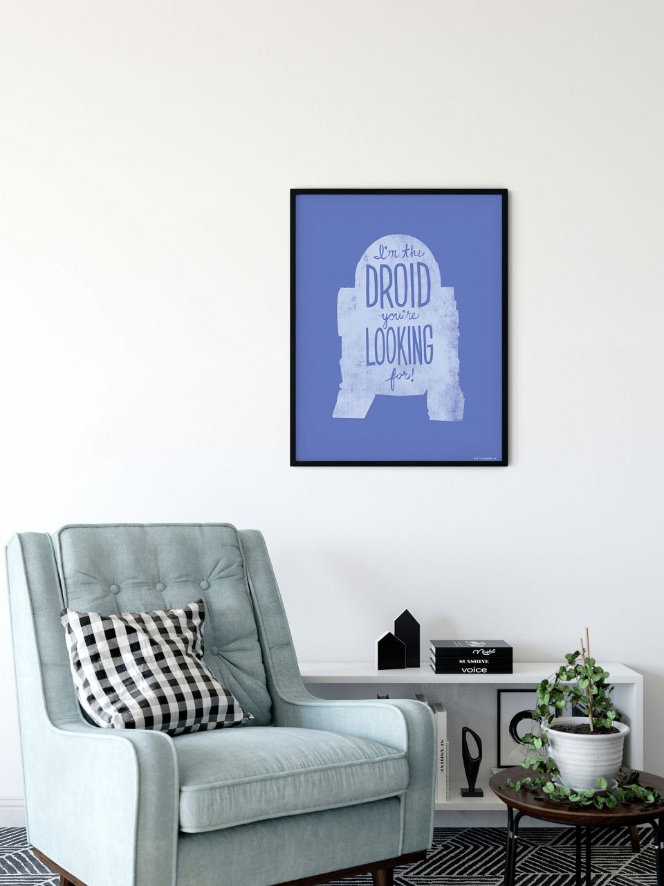Komar Wandbild SW Silh Quotes R2D2 30 x 40 cm GLO769551662
