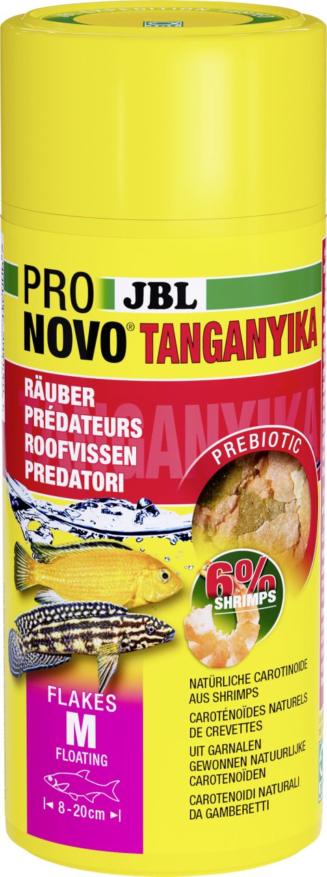 JBL Aquaristik JBL Fischfutter Pronovo Tanganyika Flakes M Fischfutterflocken 250 ml GLO629501292