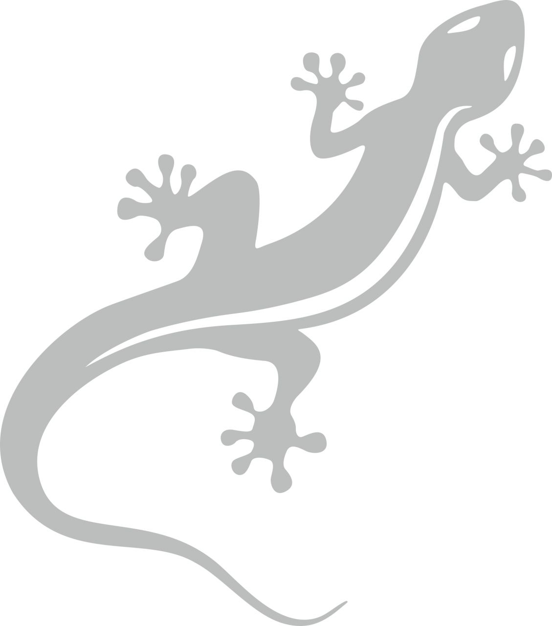 Hermann Schütz Aufkleber Gecko silber 115x95mm GLO680201313