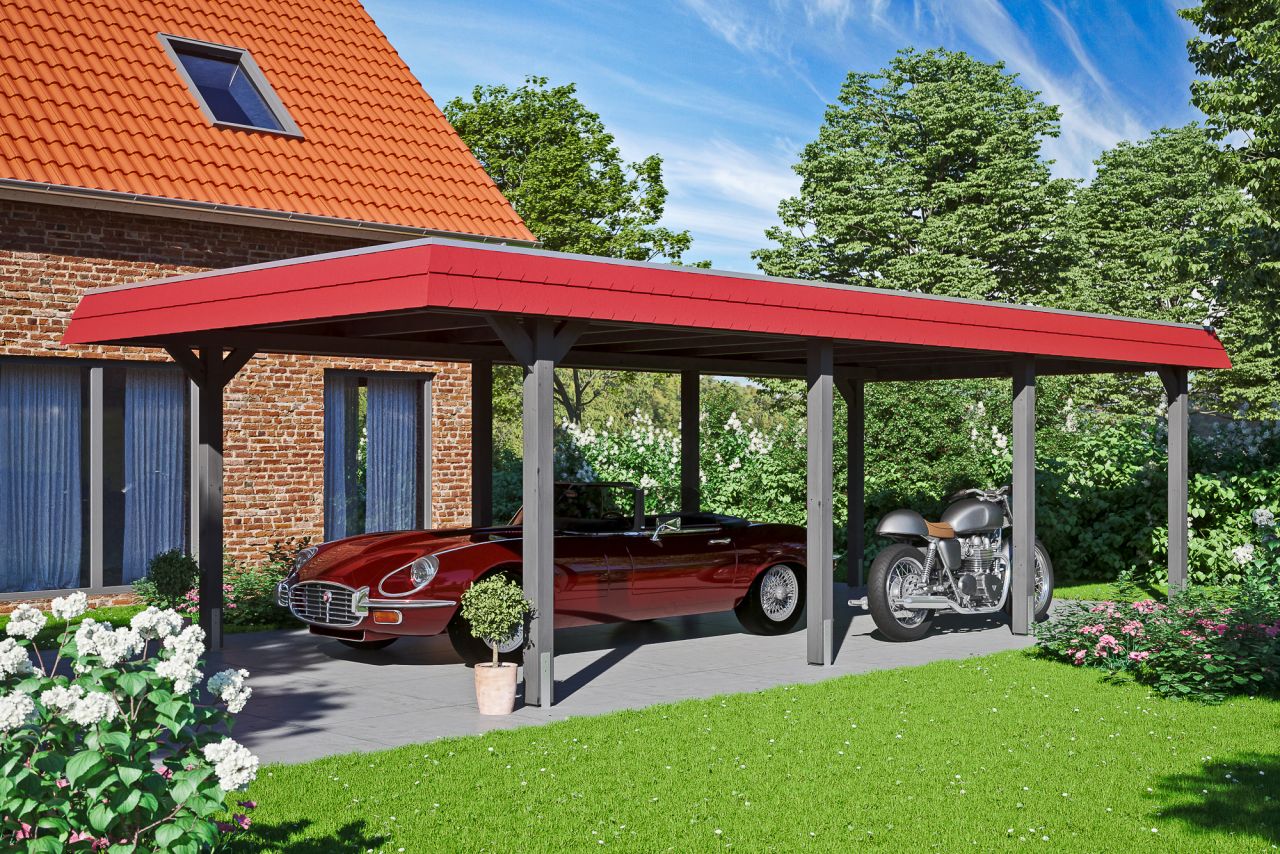SkanHolz SKAN HOLZ Carport Wendland 409 x 870 cm mit Aluminiumdach GLO784205836