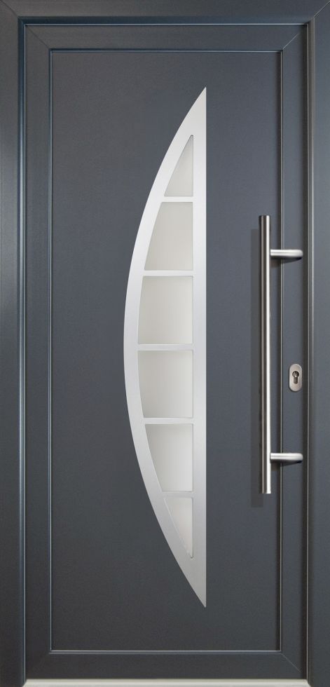 Meeth Haustür Signum Exclusiv PVC Modell 28 108 x 200 cm DIN rechts titan