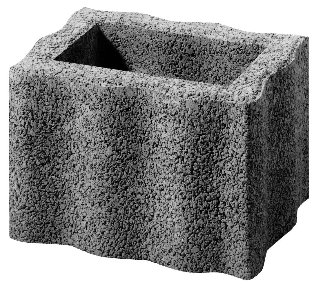 Kann Pflanzstein Wellino 30 x 20 x 20 cm anthrazit kaufen Globus Baumarkt